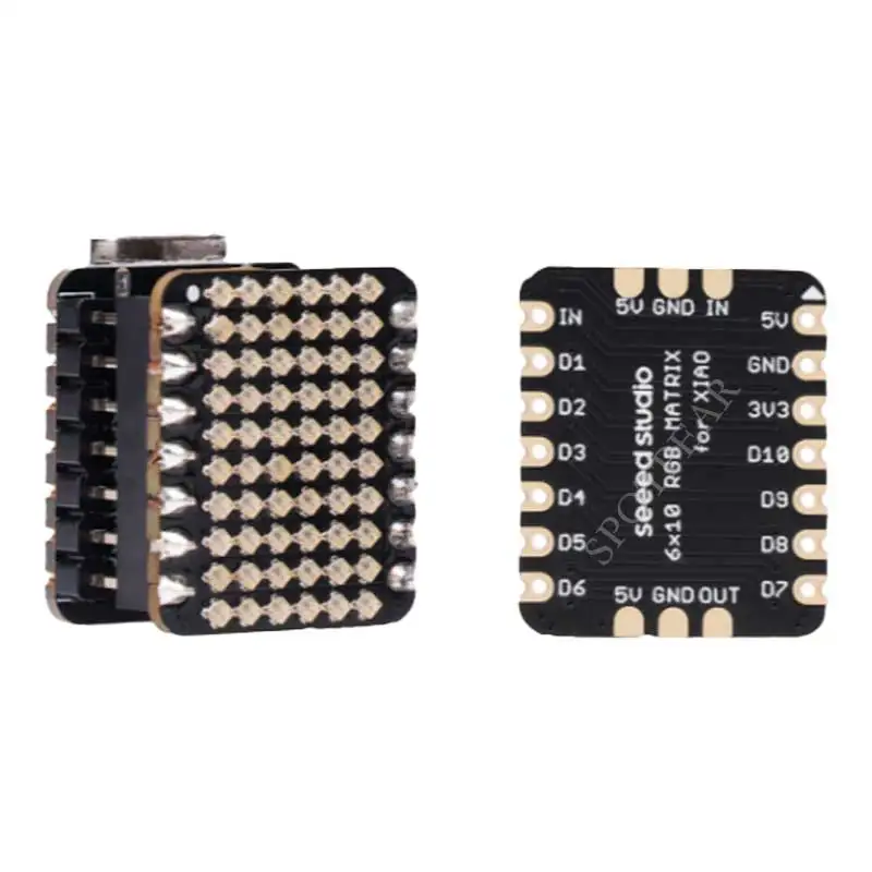 Picture 7: 6x10 RBG Matrix  60 LEDs onboard WS2812B Compatible with QT Py for adafruit and all Seeed Studio XIAO series boards