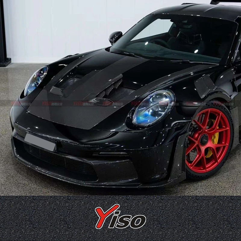 Convient pour 911 992 encerclement modifié GT3RS couvercle de moteur en carbone sec 992 GT3RS OEM couvercle de moteur en carbone sec