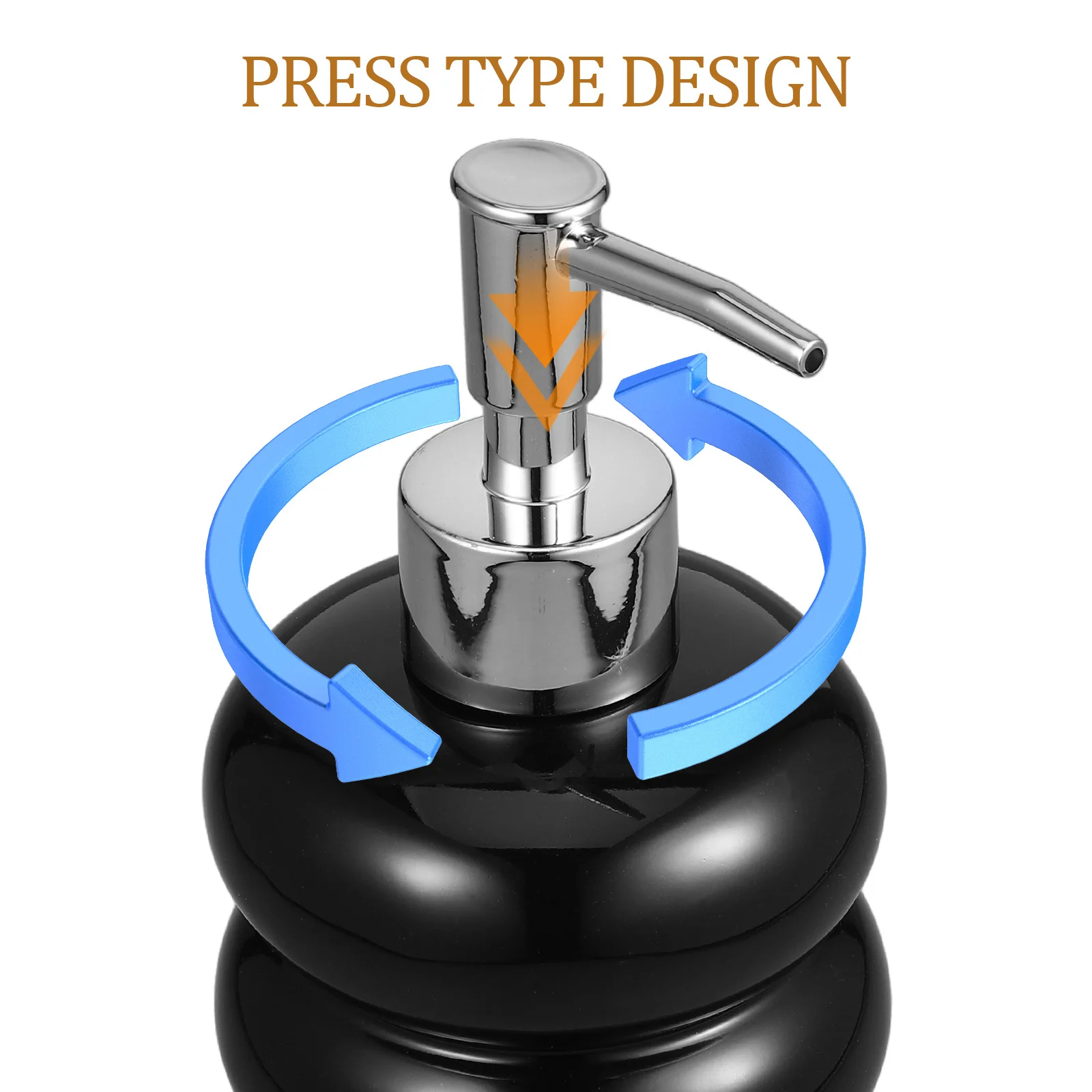 

Ceramic Soap Dispenser Refillable Press Type Bottle for Home Bathroom Kitchen Hand Wash Lotion Shampoo Use