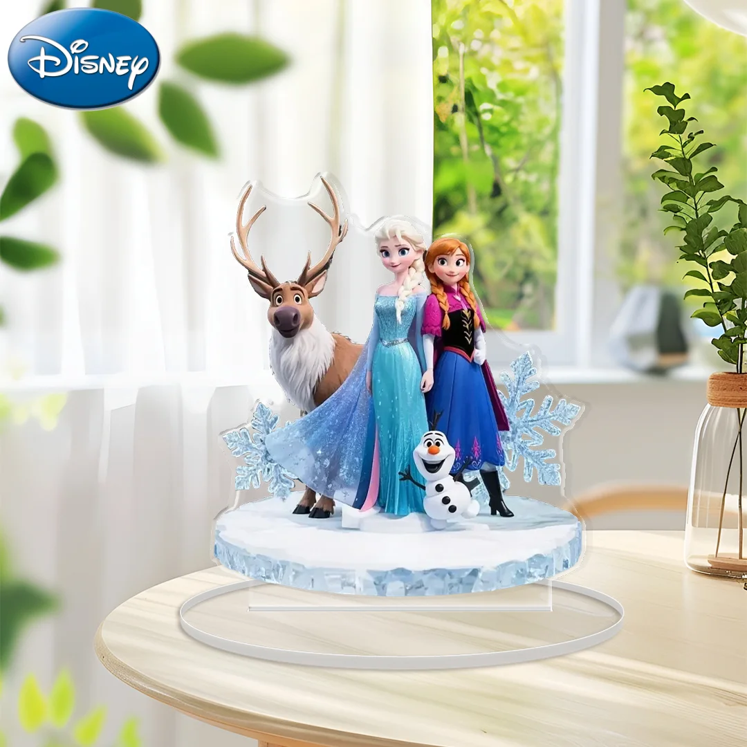 

Disney Frozen Elsa Anna Snowball Deer Character 2D Acrylic Set Table Decoration Children's Birthday Gift Home Use