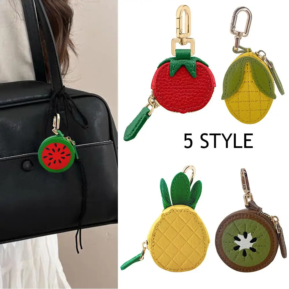 

Cute Key Chain Small Coin Purse Useful Bag Pendant Colorful Wallet Mini Pouch Sweet Bag Charms Fruit Shaped Decor Chains