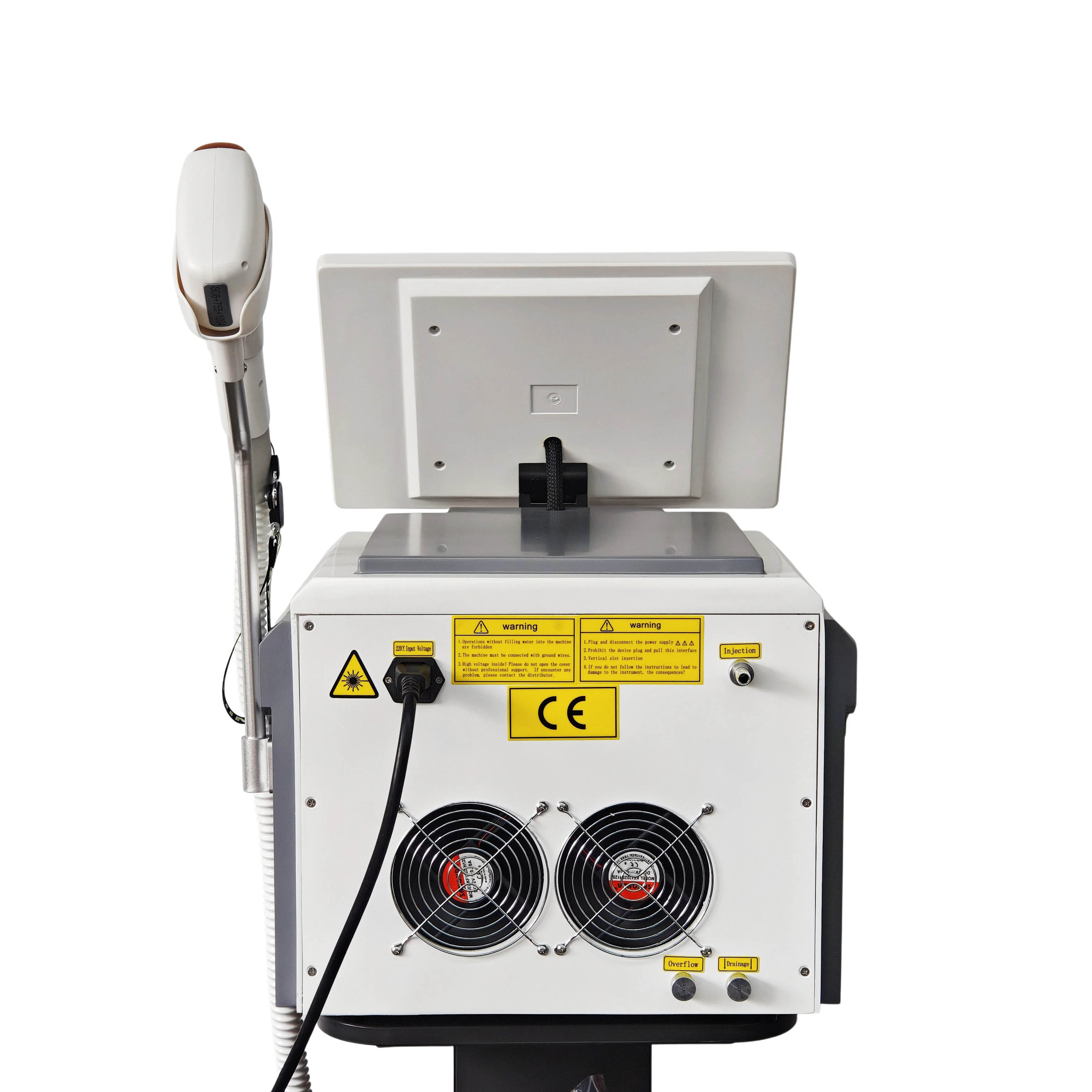 CE Certified Diode Laser Hair Removal Machine， 4 Wavelengths with Sapphire Ice-Cooling， Permanent Painless Hair Remover for Da