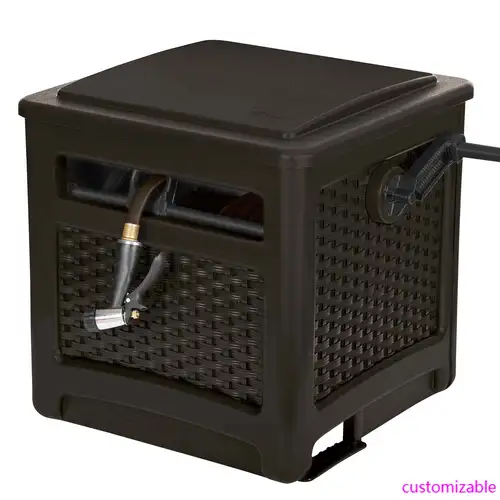 225-Fuß Smart Trak Wicker Garden Hose Reel Guide and Hideaway, Java Brown