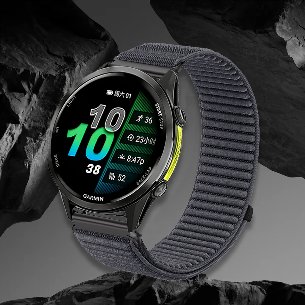 18/20/22mm Nylonarmband für Garmin Venu 4 3 3s Sq 2 Plus/Vivoactive 6 5 4 3 s Geflochtenes Armband für Garmin Forerunner 255S 645 245 – Detail 3