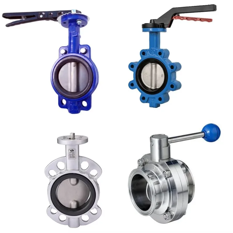 

Manual Sanitary Flanged butterfly Valve Cast Iron Seat Wafer 4" Stainless Steel Manual butterfly Valve