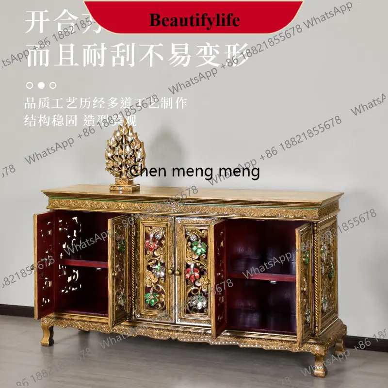 

z183 New Chinese-style solid wood table, modern simple living room, Buddhist niche incense case, large foyer locker against the