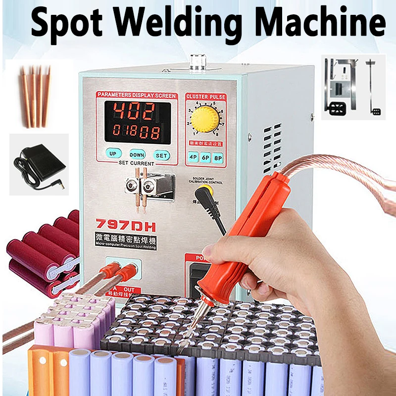 

797DH battery spot welding machine 3.8KW high power precision pulse spot welding machine Spot weld max thickness 0.35mm