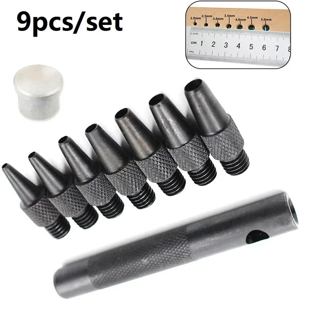 Replaceable Belt Punch Leather Flat Punch Tool Hollow Puncher Chisel Craft Tool Punching Thonging DIY Tools