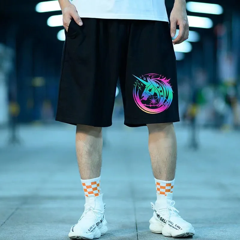 

Летние мужские повседневные шорты-боксеры, пляжная одежда, свободный крой, большие размеры, спортивный стиль