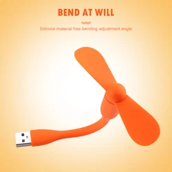 Mini Flexible Bendable USB Fan for Power Bank Laptop PC AC Charger Portable Hand Fan Computer Summer Gadget