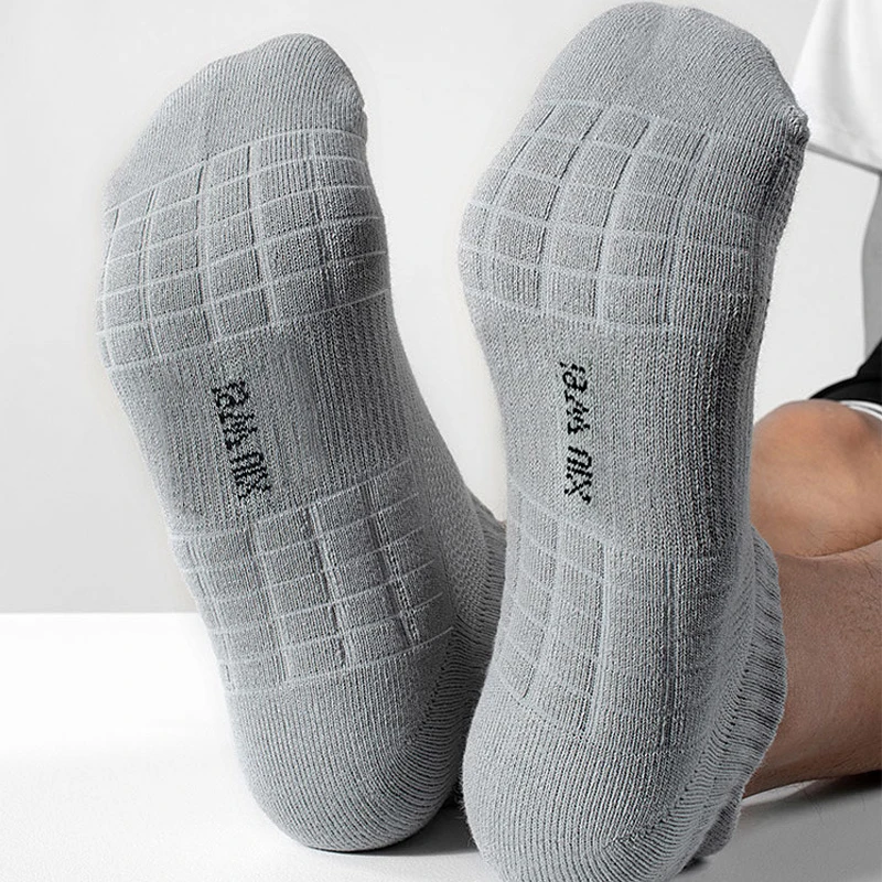 ‌ 3/5/10 paires de chaussettes pour hommes, en coton, solides, à séchage rapide, anti-odeur, en maille, respirantes, pour la course à pied, l'athlétisme, la remise en forme, chaussettes courtes