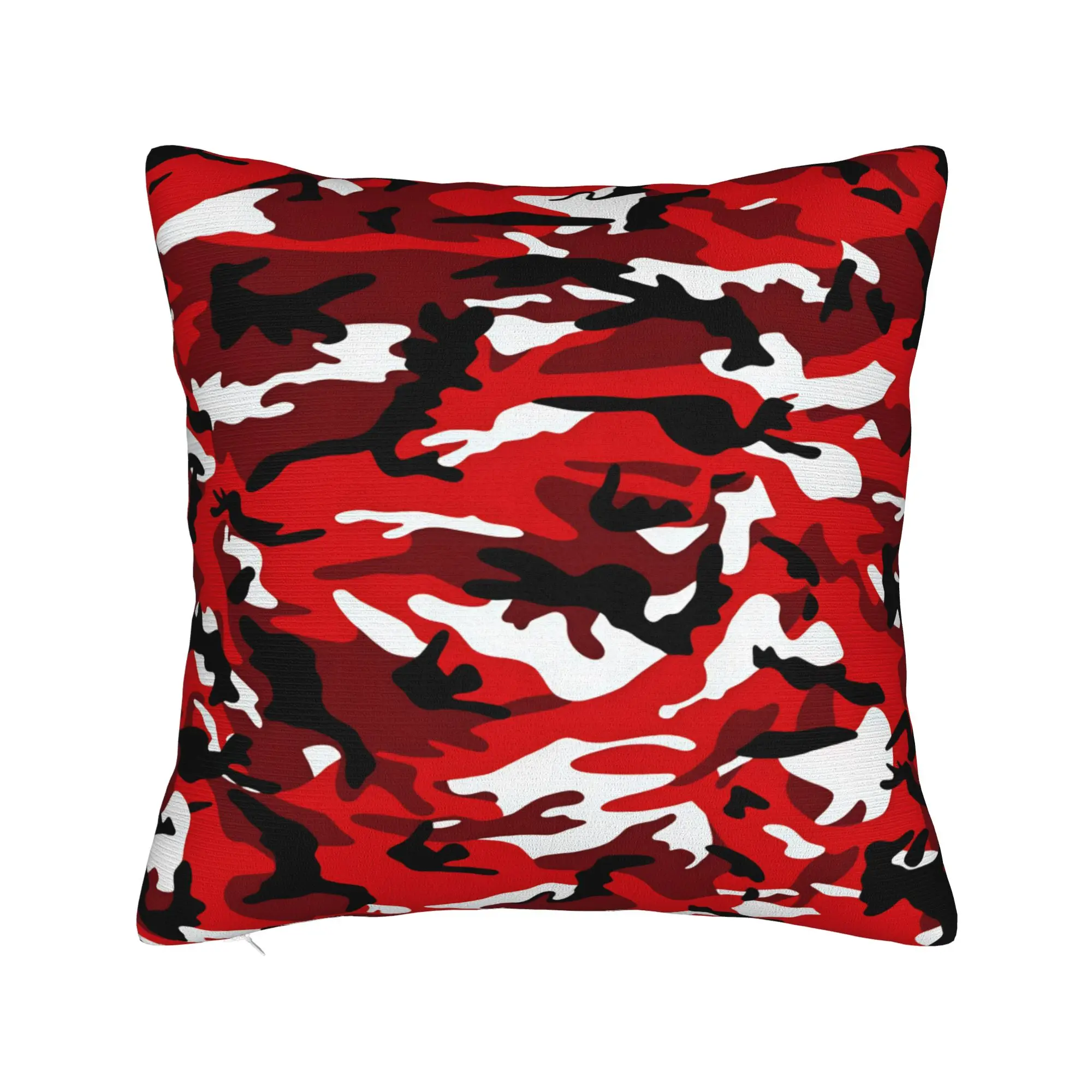 Red Black Contrast Camo Pillowcases  Fashion Pillow Case For Couch Sofa Bedroom Soft Pillow Cover