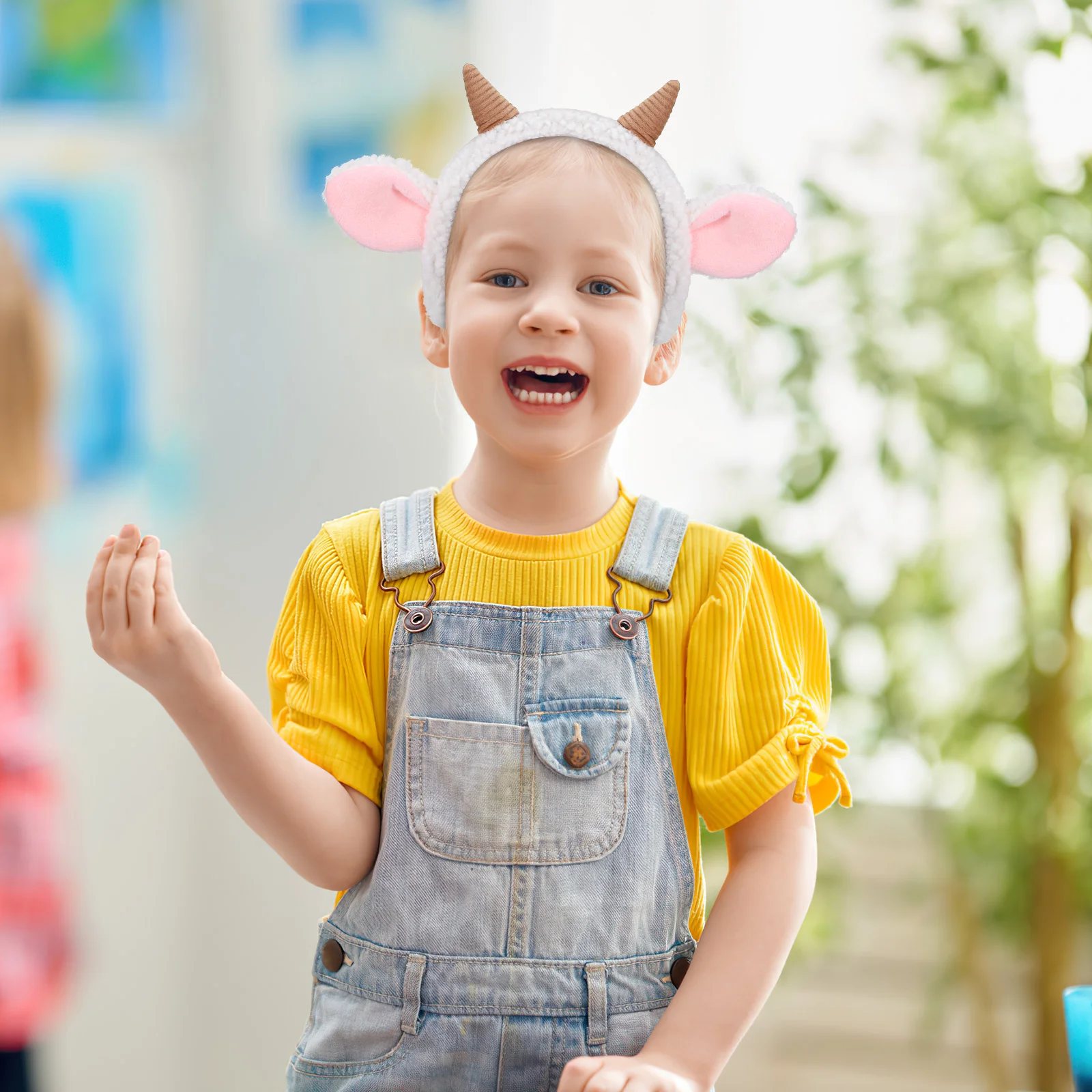 Fascia per capelli con artigli Copricapo per animali Accessorio per capelli di Halloween Costume in corno di croissant Decorazione in tessuto a cerchio adorabile