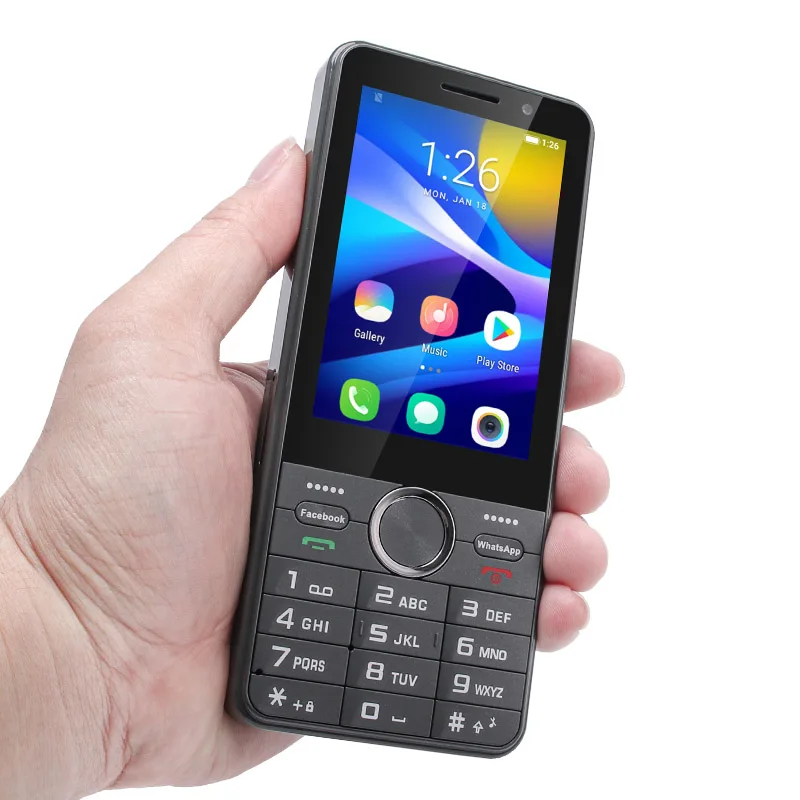 UNIWA HOPE XS24 4G Touch Screen Keypad Phone Android 8.1 2GB+16GB 2500mAh Dual SIM Card Quad Core 3.5Inch Whatsapp GPS Cellphone