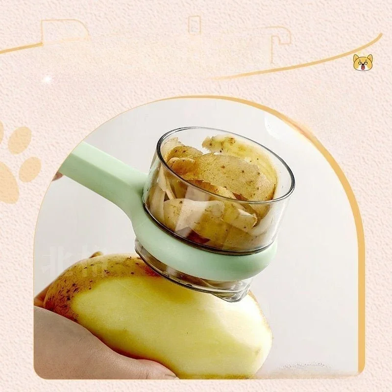 Vegetable Peeler with Storage Box, Potato Fruit Scraper, Multifunction Kitchen Knife Accessories