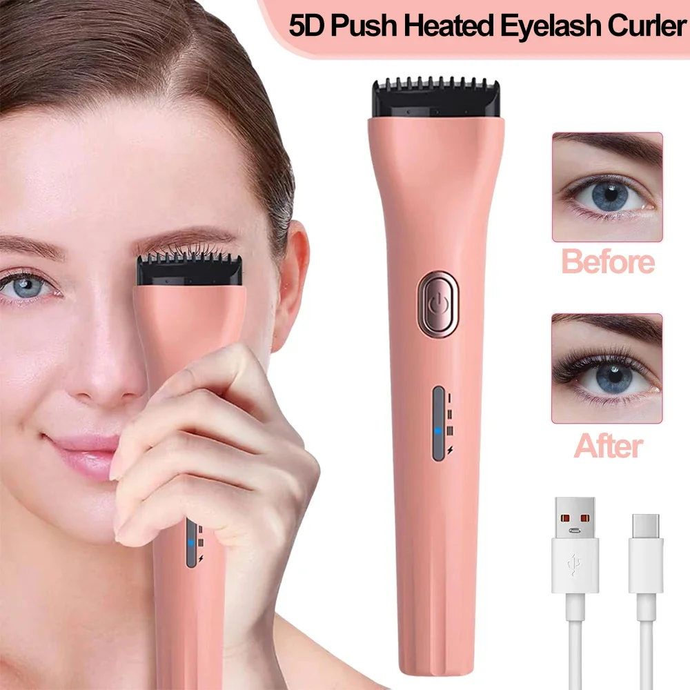 5D Push Heated Eyelash Curler 3 Modes Electric Eye Lashes Eyelash Grafting Long Lasting Makeup Tool Hot Viewer Makeup tools