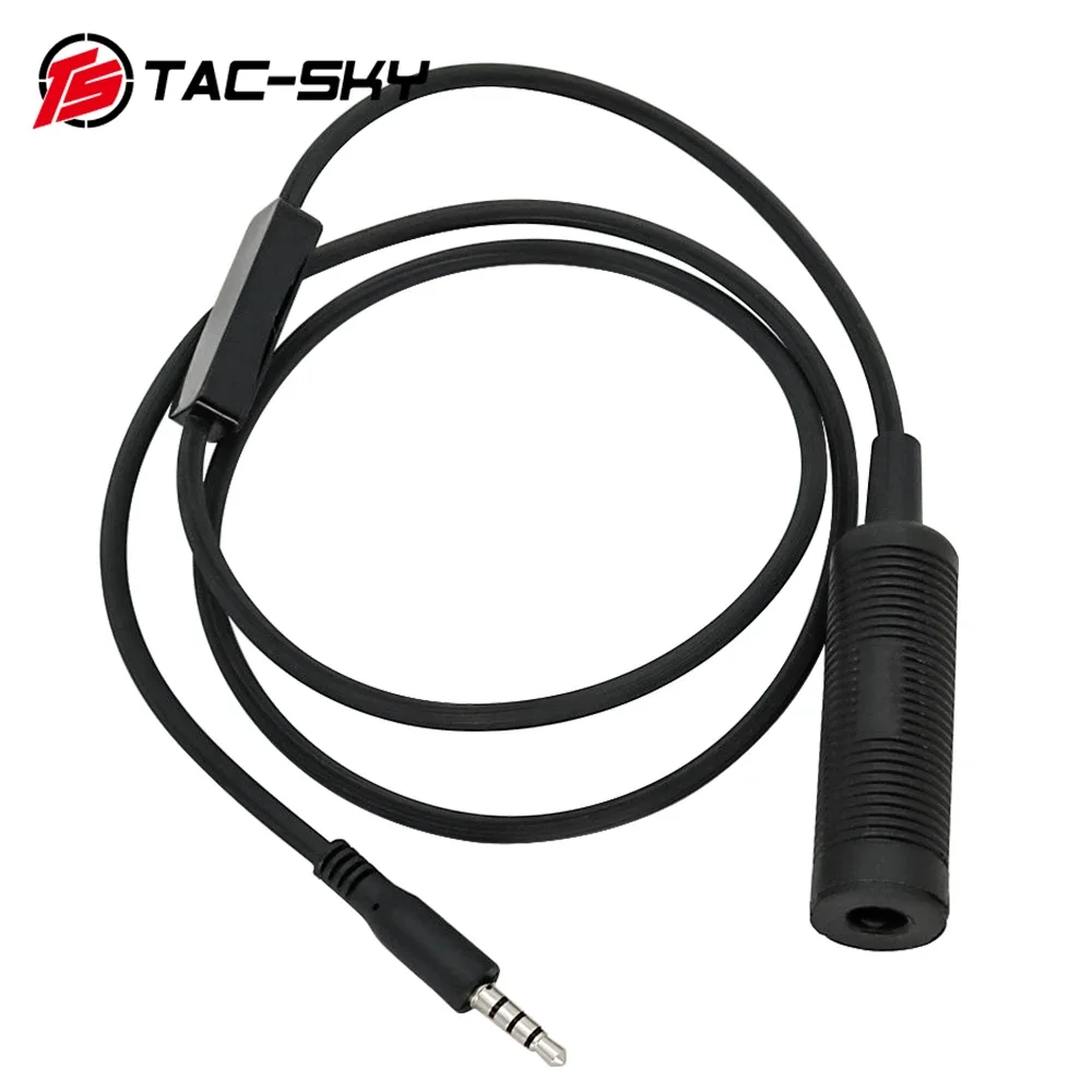 Imagem -04 - Tac-sky Telefone Móvel Mini Ptt Tático Fone de Ouvido Acessórios Plugue do Telefone Móvel 3.5 mm para Adaptador Música Mp3 Apple Samsung Htc Etc.