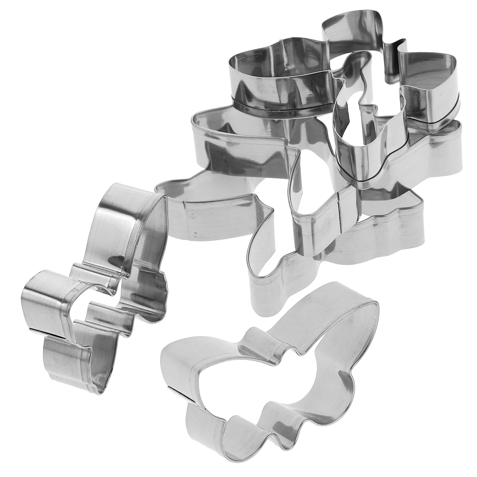 

5pcs Cookie Biscuit Mold Stainless Steel Cute DIY Baking Tools Reusable Resistant Cake Maker