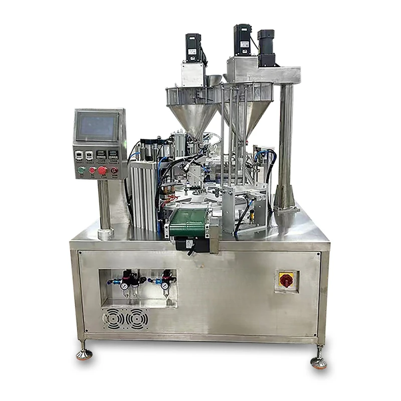 

Capsule coffee filling aluminum film sealing machine