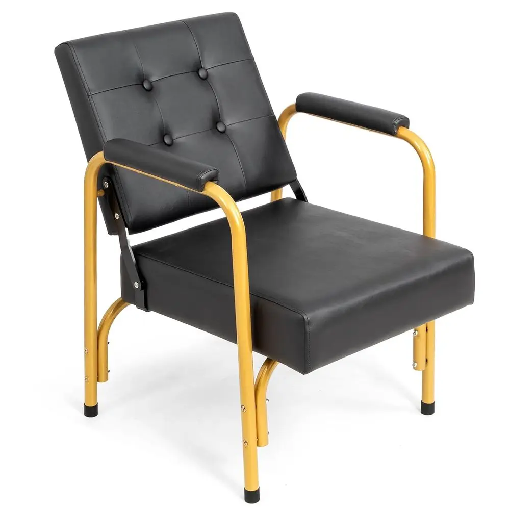 

Portable Gold Reclining Salon Chair for Hair, Tattoo & Beauty Professionals