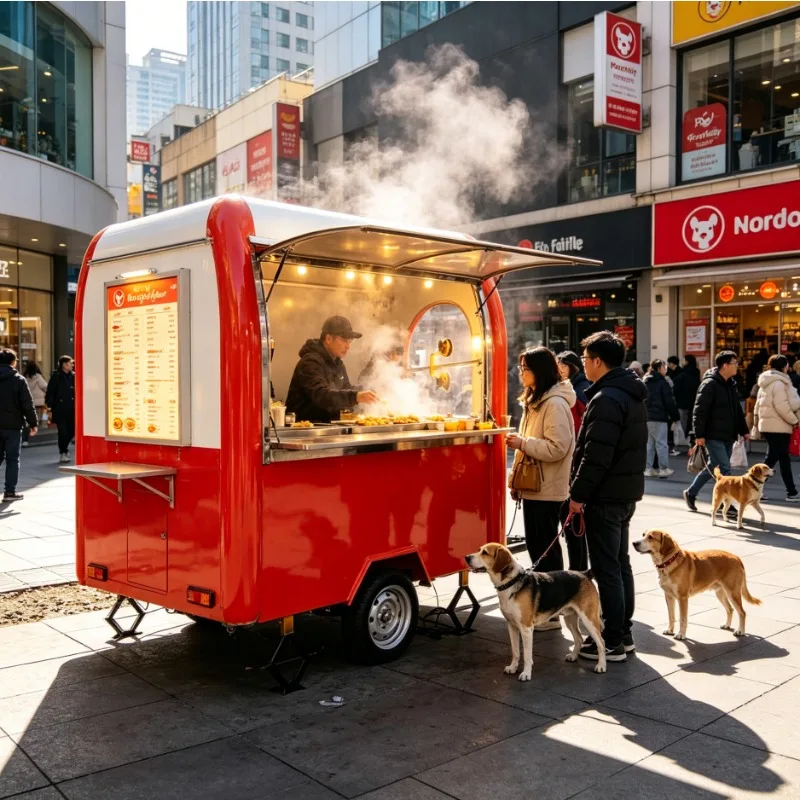 Outdoor Coffee Trailer Mobile Food Truck Dining Area Commercial Kitchen Street Food Cart for Festival Market Catering Business