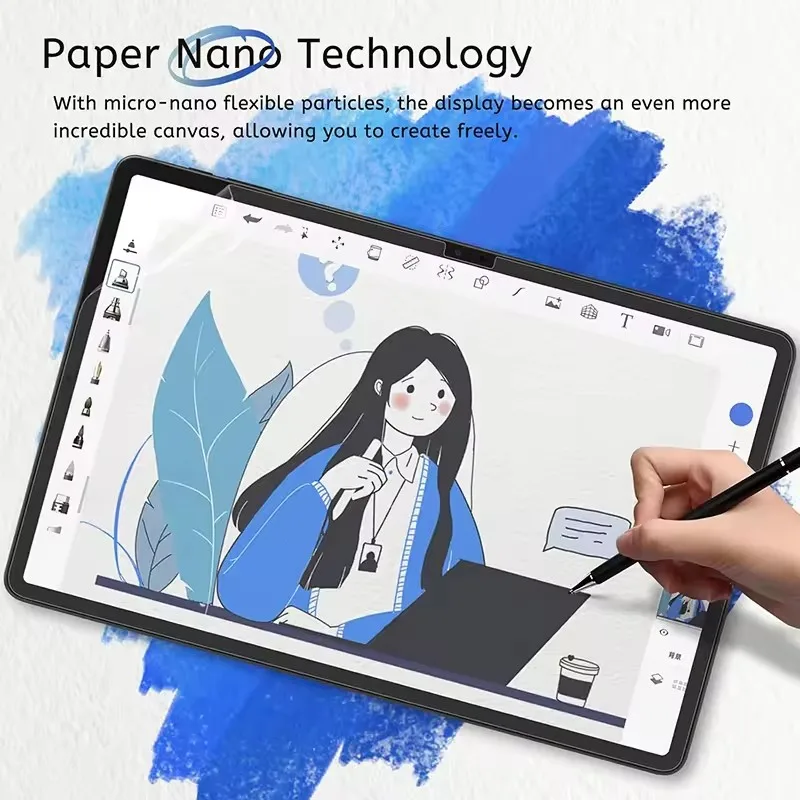 2Pcs Screen Protector Paper Film For iPad 7 8 9 10 11th A16 Air 9.7 M3 M2 Pro M4 2018 2020 2021 2022 iPad MINI 6 7 No Glass