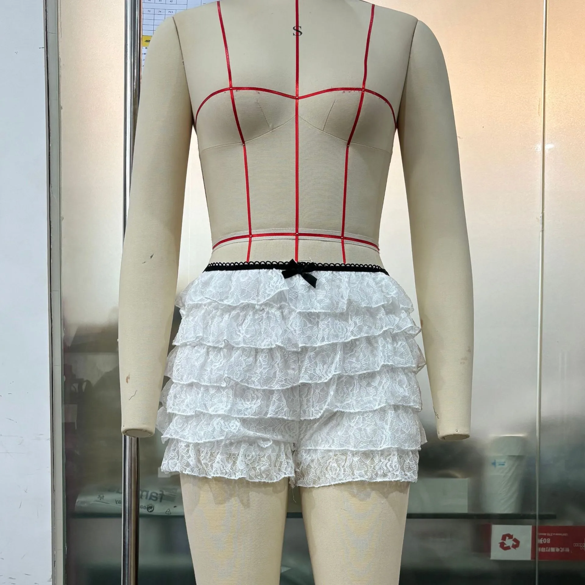 

Женские кружевные шорты Y2K Pure Desire, повседневные, разноцветные, с завышенной талией, винтажные, из смесового хлопка, Ciwalk