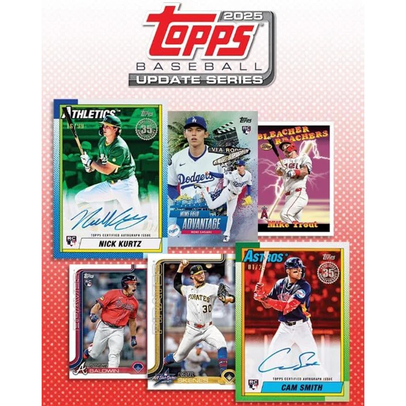 New 2025 Topps Updates Baseball Factory Sealed Value Box Trading Collection Card EXCLUSIVE HOLIDAY BASE CARD PARALLELS