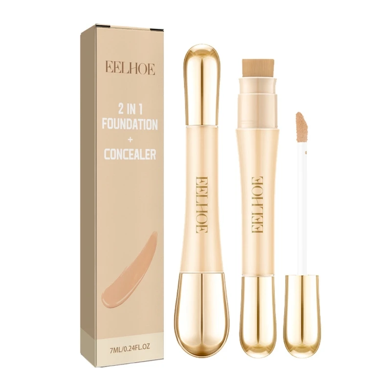 2 In 1 Liquid Concealer Full Coverage Lightweight Contouring Concealer Dropship