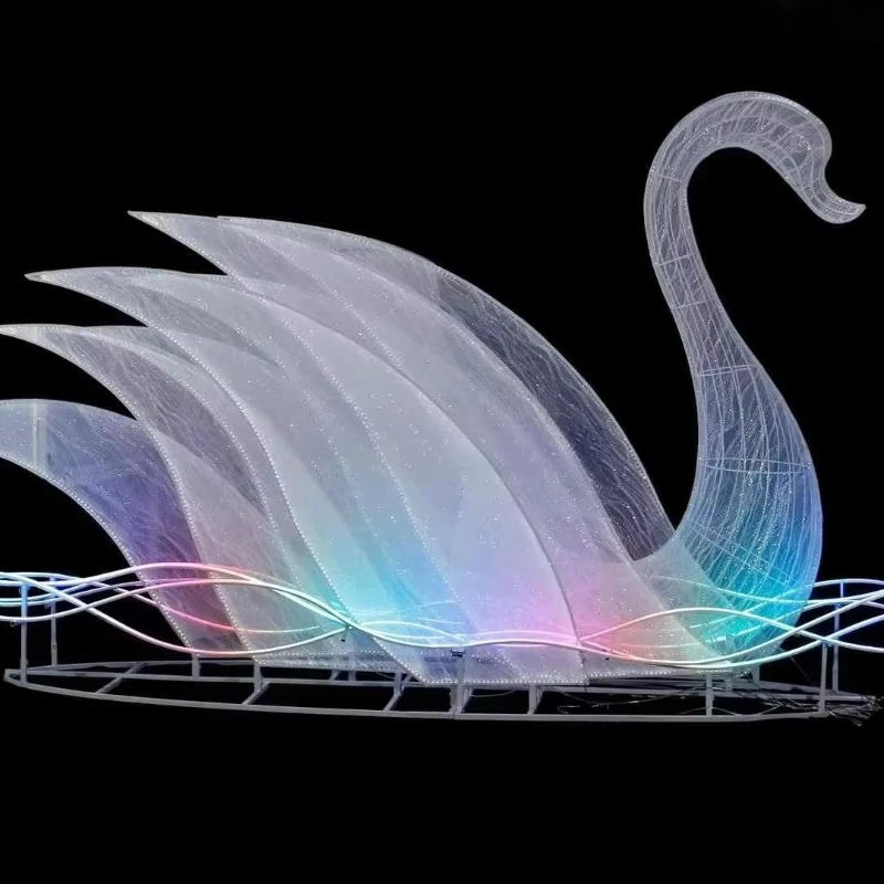 

Romantic wedding stage swan street lamp props wedding decoration