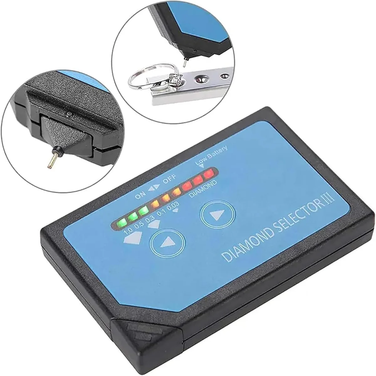 A79G Portable Gem Tester, Gemstone Tester with LED Indicator Light & Touch Screen, Accurate Test and to Read, for All Stones