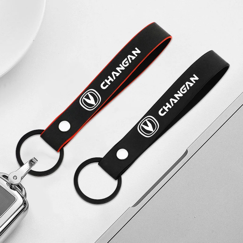 1pcs Car Suede Leather Car Keychain Decorative For Changan Cs75 Cs55 Cs35 Cx70 CS95 CS15 Car Styling