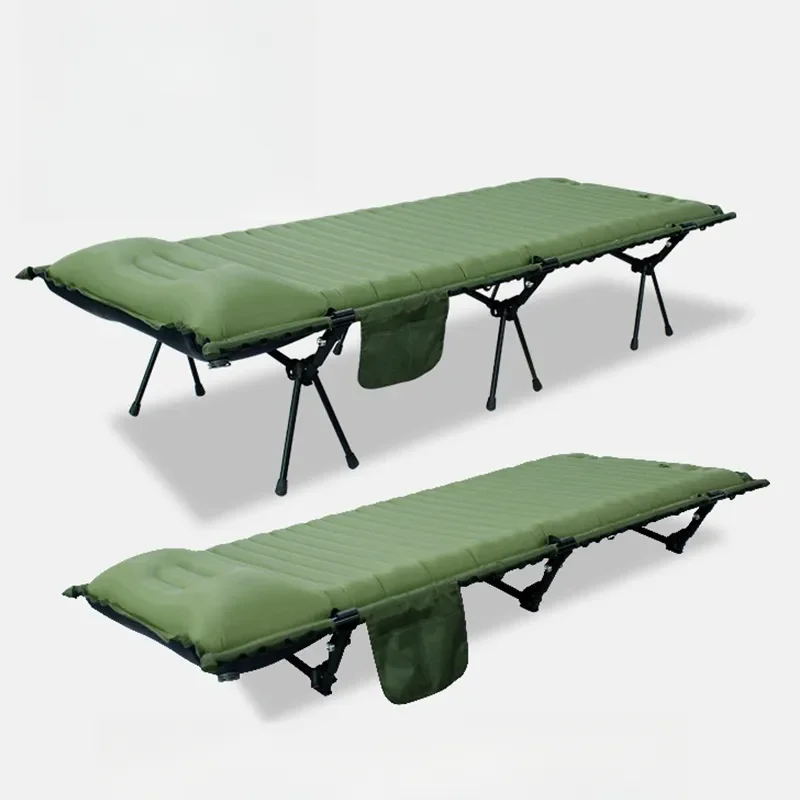 Custom  High Quality Outdoor Aluminum Frame Travel Cot Cushion Portable Inflatable Camping Bed