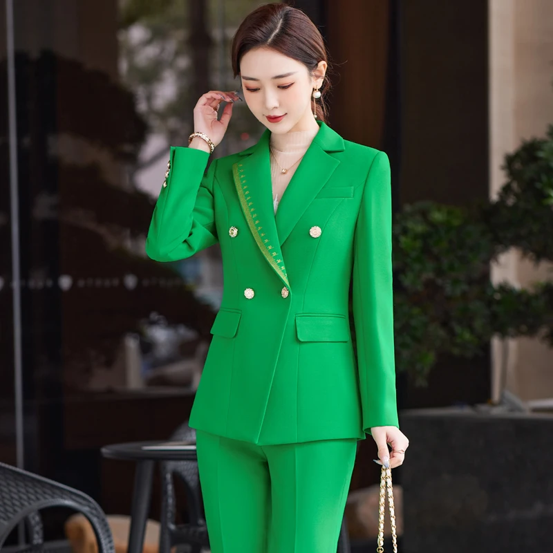 

2023 Newest Women Business Suits Formal Professional OL Styles Pantsuits Blazers Ladies Office Work Wear Female Trousers Set