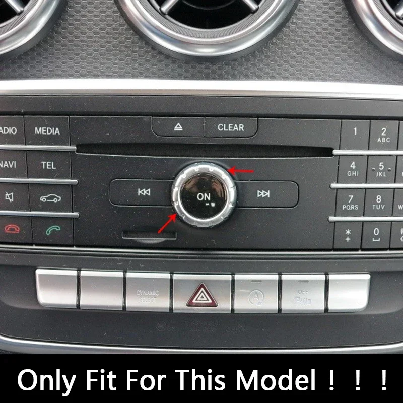 For Mercedes Benz GLK GLA CLA CLS ML GL A B E Class Car Volume Knob Cover Decoration Aluminium Alloy Trim Interior Accessories