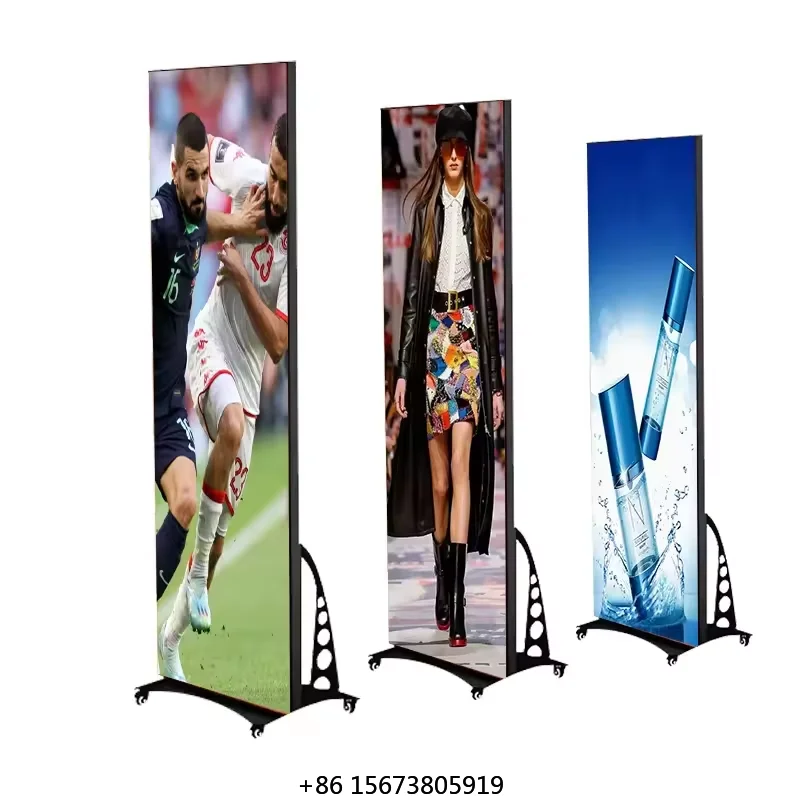 

Мобильный рекламный LED-экран P2.5 для помещений и улицы, напольный, с функцией зеркального отображения, видеопанель-постер