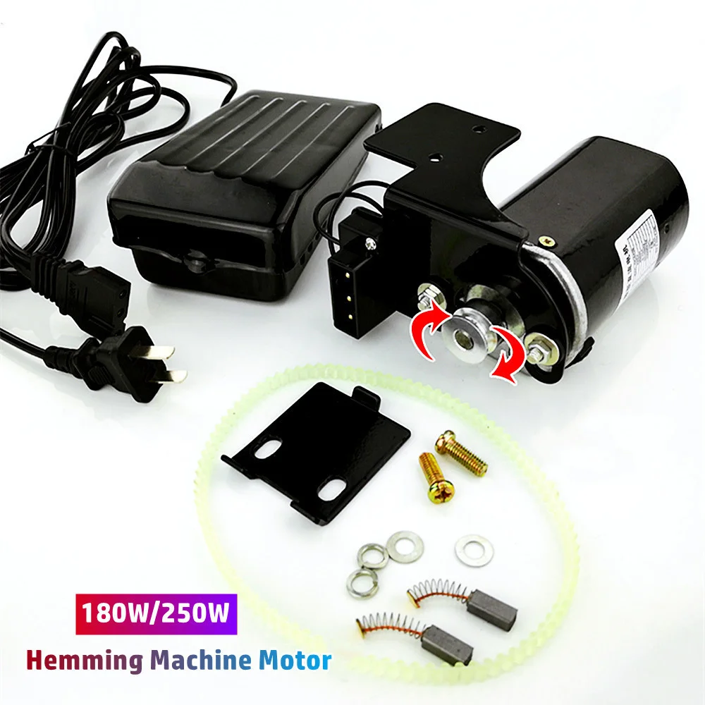 Imagem -02 - Estilo Antigo Máquina de Costura Modificação Motor Todos de Cobre Fio Permament Ímã Selvedge Hemming Máquina Motor Pedal Define 180w 250w