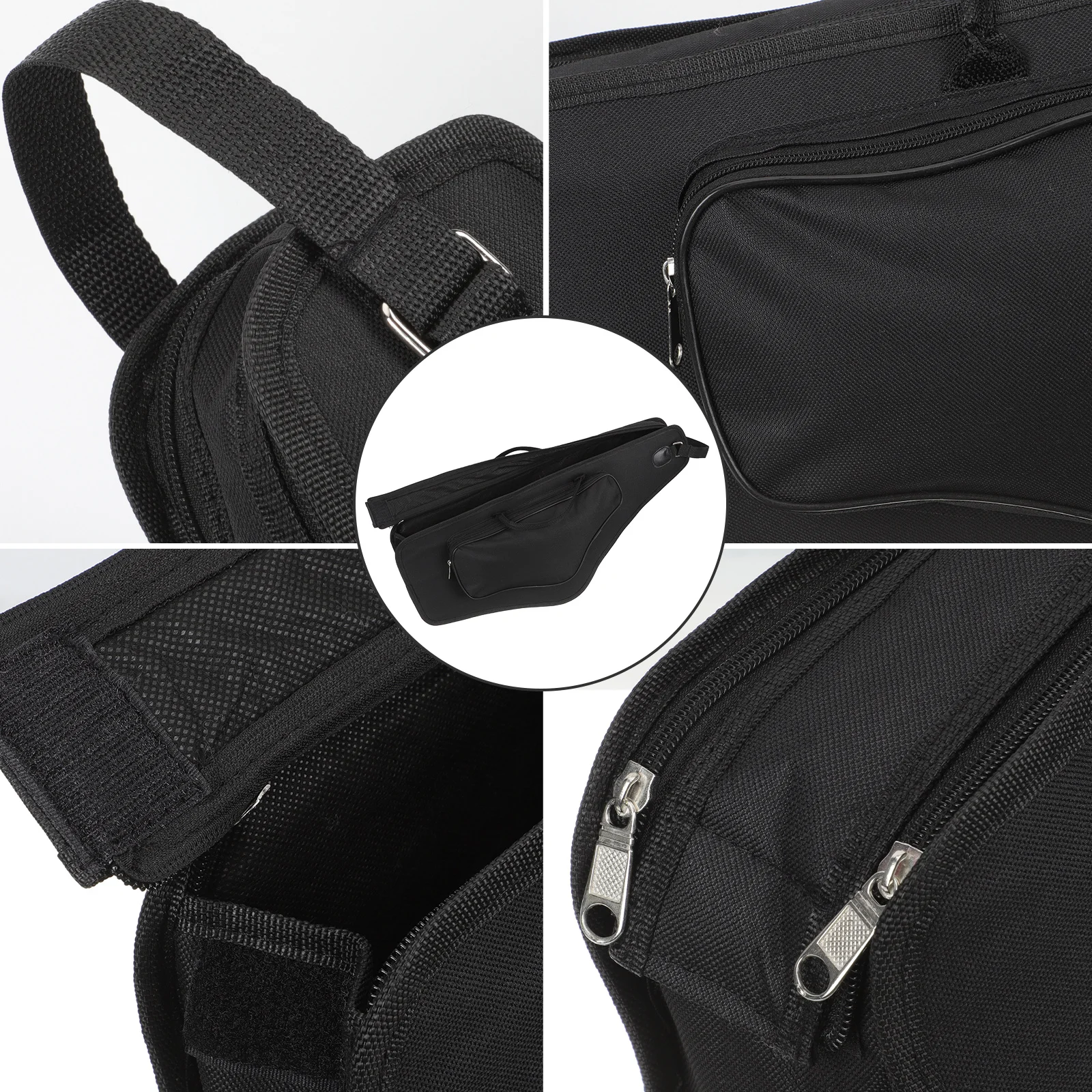 

Alto Saxophone Bag Portable Shockproof Case Adjustable Shoulder Strap Large Capacity Instrument Storage Travel Music Case