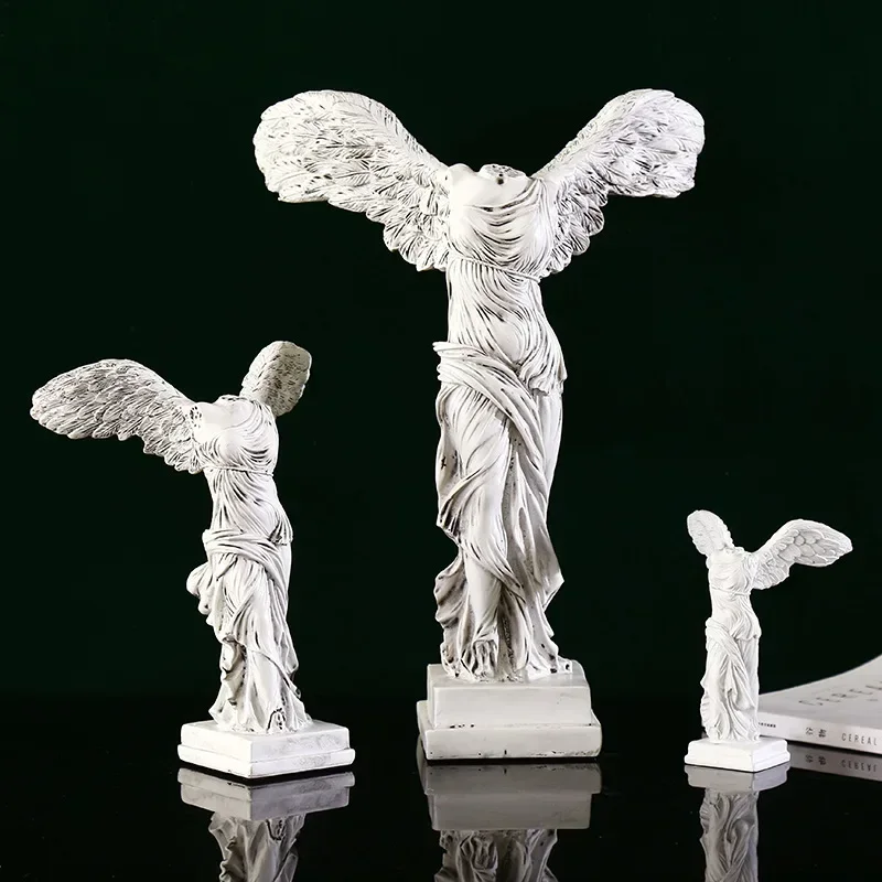Victory Goddess European Style Of Samothrace Statue Portrait Sculpture