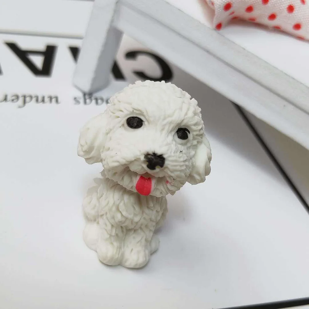 

4 pcs Dog Eraser Mini Pencil Rubber School Supplies Stationery Decoration Classroom Party Favors Student Gift