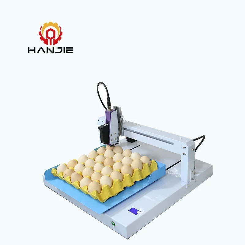 High Quality Desktop Small and Portable XY-Axis Mobile Egg Coding Machine for Date logo