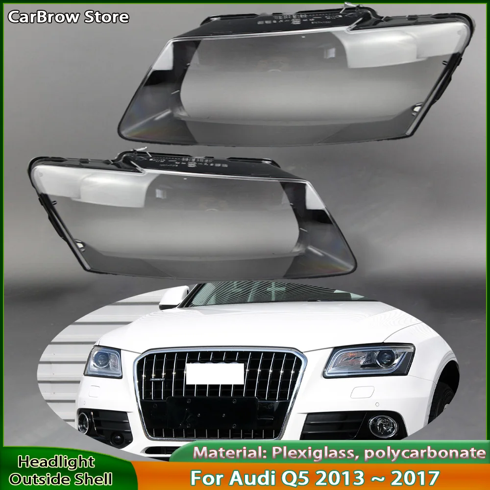 

Headlight Reflector Cover Replacement For Audi Q5 2013 ~ 2017 Car Front Light Assembly Transparent Housing Lens