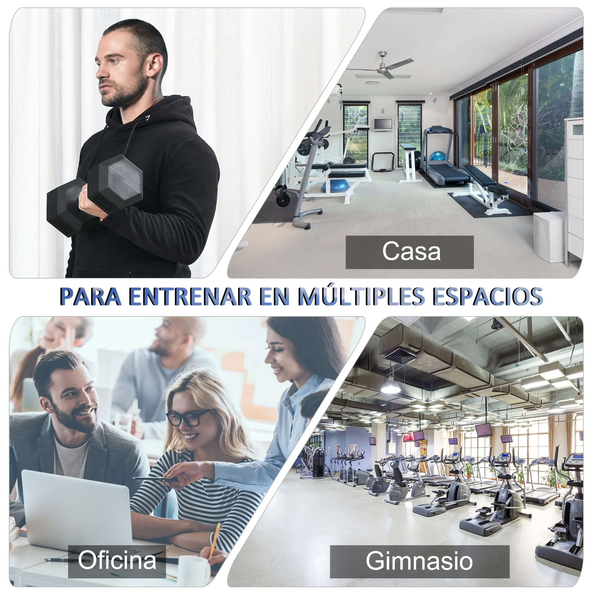 هومكوم دمبل سداسي 15 كجم مع شريط توصيل معدني أسود وفضي #6