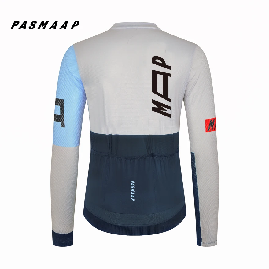 2024 PASMAAP Cycling Jersey Long Sleeve Pro Team Jersey MTB Road Bike Clothing Maillot Ciclismo Hombre Breathable Bicycle Shirt