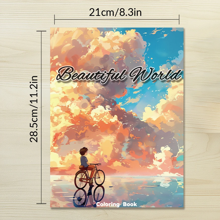 Beautiful Would Adult Coloring Book - 8.3x 11.2 Inch 32 Page Coloring Book - Helps Reduce Stress and Ease Emotions