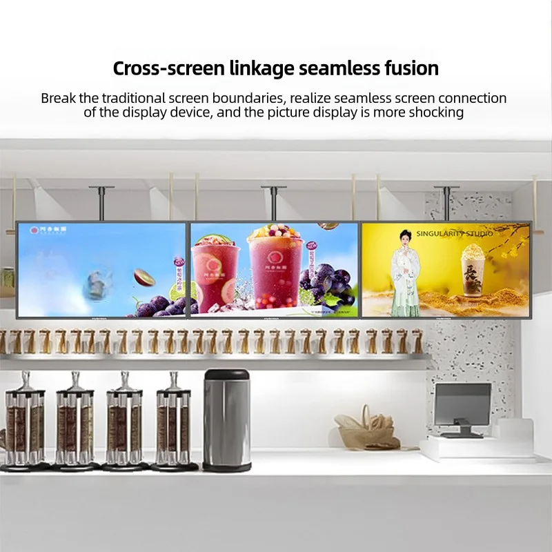 21.5/32 Inch LCD Advertising TV Android Touch All-in-one Machine Intelligwall Mounted Ent Advertising Display Screen for Store