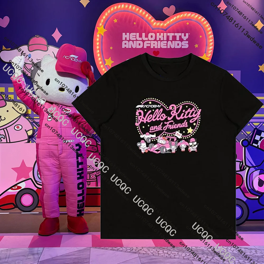 

The Latest F/one Las Vegas x Sanrio Hello kitty Men's Helmet Racing Car GrandPrix T-shirt Sports Casual T-shirt Xmas Gifts