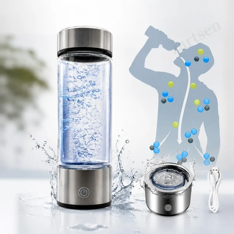 Hydrogen-Rich Water Cup Portable Electric Hydrogen Rich Water Generator Bottle Titanium Quality Filter Healthcare Water Cup USB