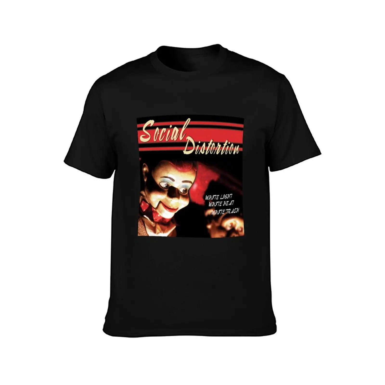 Kaos Pria White Light White Heat White Trash, Kaos Katun Pria, Kaos Grafis Pria