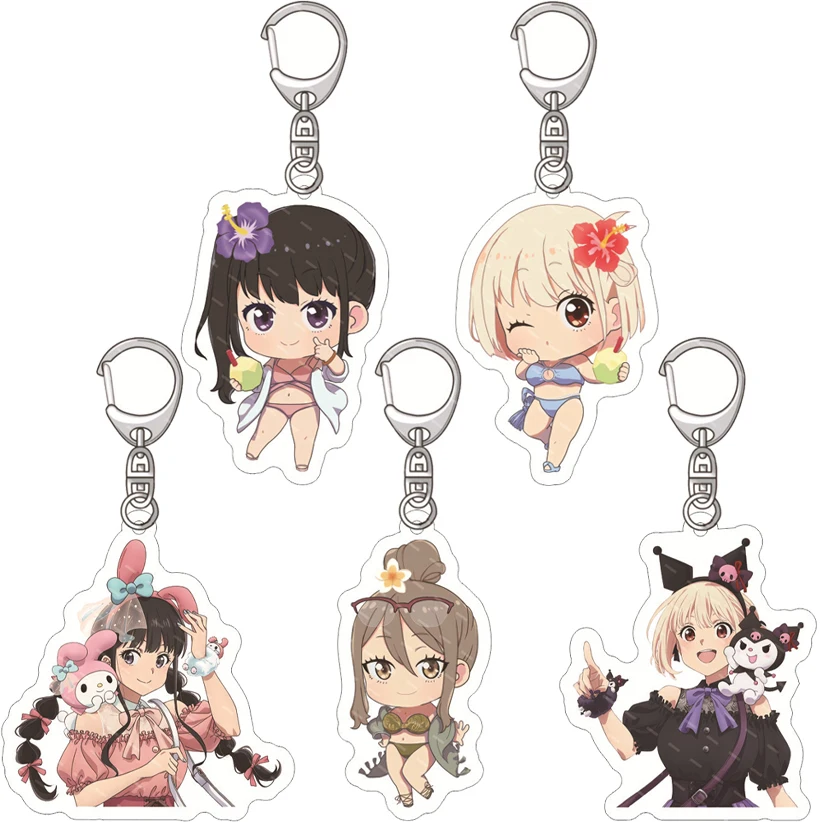 55MM Anime Lycoris Recoil ‌   Figur Inoue Takina Nishikigi Chisato Kurumi Nakahara Mizuki Acryl-Schlüsselanhänger Kawaii ‌   Weihnachtsgeschenke